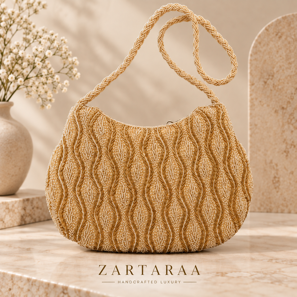 Beaded shoulder evening bag
